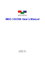 Avitech MKC-104 User Manual предпросмотр