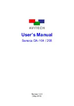 Предварительный просмотр 1 страницы Avitech Seneca DA-104 User Manual