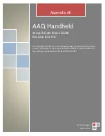 AvL Technologies AAQ Handheld Setup & Operation Manual предпросмотр