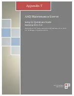 Предварительный просмотр 1 страницы AvL Technologies AAQ Maintenance Server Setup & Operation Manual