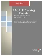 AvL Technologies AAQ TLE Tracking Module Set Up And Operation Manual предпросмотр