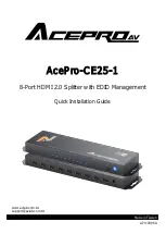 Preview for 1 page of AvLab AcePro-CE25-1 Quick Installation Manual