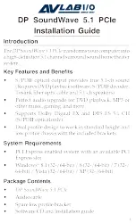 AvLab DP SoundWave 5.1 PCIe Installation Manual preview