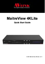 Preview for 1 page of AVLink MaitreView 4KLite Quick Start Manual