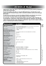 Preview for 5 page of Avlite AV-SIGN-20 Installation & Service Manual