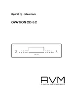 AVM OVATION CD 6.2 Operating Instructions Manual preview