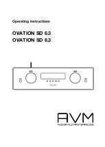 Предварительный просмотр 1 страницы AVM OVATION CS 6.3 Operating Instructions Manual