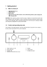 Preview for 6 page of AVM OVATION CS 6.3 Operating Instructions Manual