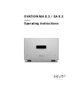 Preview for 1 page of AVM OVATION MA 8.3 Operating Instructions Manual