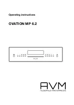 AVM OVATION MP 6.2 Operating Instructions Manual preview