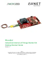 Avnet MicroZed 7010 Getting Started Manual предпросмотр