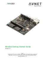 Preview for 1 page of Avnet MiniZed Getting Started Manual