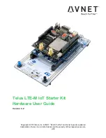 Предварительный просмотр 1 страницы Avnet Telus LTE-M IoT Starter Kit Hardware User'S Manual