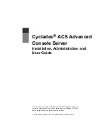 Preview for 3 page of Avocent Cyclades ACS Installation/Administration/User Manual