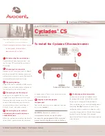 Предварительный просмотр 1 страницы Avocent Cyclades CS Quick Installation Manual