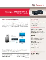 Preview for 1 page of Avocent Emerge DA1200D DVI-D Technical Specifications