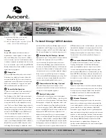 Avocent Emerge MPX1550 Quick Installation Manual предпросмотр