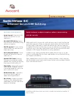 Avocent KVM Switching Specification Sheet preview