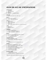 Предварительный просмотр 17 страницы AVOCOR AVC-SB1 Instructions Manual