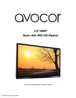 AVOCOR AVF-6500 Series Installation & Operation Manual предпросмотр