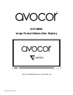 AVOCOR AVF-8650 Installation And Operation Manual предпросмотр