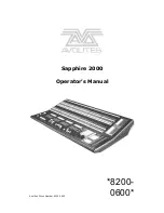 Avolites Sapphire 2000 Operator'S Manual preview