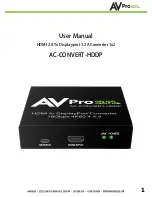 Preview for 1 page of AVPro Edge AC-CONVERT-HDDP User Manual