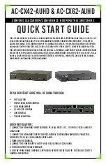 Preview for 1 page of AVPro Edge AC-CX42-AUHD Quick Start Manual