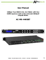 Preview for 1 page of AVPro Edge AC-MX-44HDBT User Manual