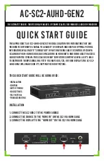 Предварительный просмотр 1 страницы AVPro Edge AC-SC2-AUHD-GEN2 Quick Start Manual