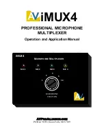 AVProAlliance AViMUX4 Operation And Application Manual preview
