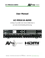 AVProConnect AC-MX1616-AUHD User Manual preview