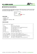 Предварительный просмотр 8 страницы AVProEdge AC-AVDM-AUHD User Manual