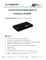 Preview for 4 page of AVProEdge AC-DA14-AUHD User Manual