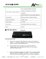 Preview for 7 page of AVProEdge AC-DA14-AUHD User Manual