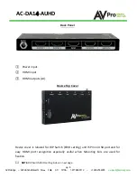 Preview for 8 page of AVProEdge AC-DA14-AUHD User Manual