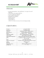 Предварительный просмотр 5 страницы AVProEdge AC-DA210-HDBT Operation Manual