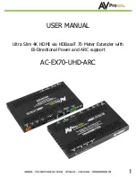 AVProEdge AC-EX70-UHD-ARC User Manual предпросмотр