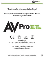 Предварительный просмотр 19 страницы AVProEdge AC-EX70-UHD-ARC User Manual