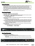 Предварительный просмотр 4 страницы AVProEdge AC-MX-42 User Manual