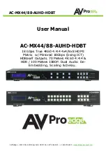 AVProEdge AC-MX44/88-AUHD-HDBT User Manual preview