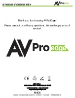 Предварительный просмотр 20 страницы AVProEdge AC-MX82-AUHD User Manual