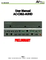 AVProEdge ConferX AC-CX62-AUHD User Manual предпросмотр