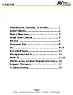 Preview for 4 page of AVProEdge ConferX AC-CX62-AUHD User Manual