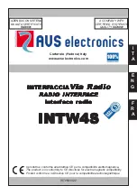 Preview for 1 page of AVS Electronics INTW4S Manual