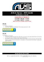 Preview for 1 page of AVS 4401765 Installation Manual