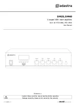 Avsl Adastra DM25 User Manual preview