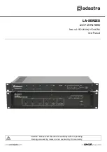 Avsl Adastra LA Series User Manual preview