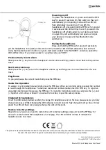 Предварительный просмотр 2 страницы Avsl AV Link SBH03 User Manual