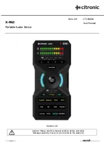 Preview for 1 page of Avsl Citronic X-PAD User Manual